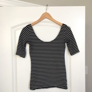 Garage stripped ballerina top